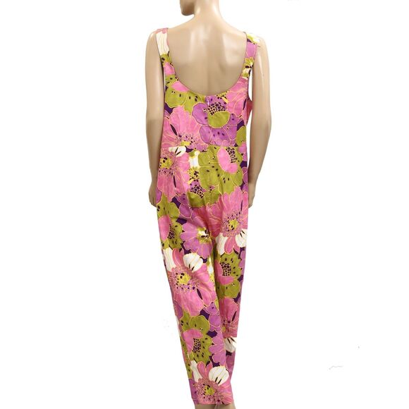 Frances Valentine Susie African Daisy Print Jumpsuit Sleeveless Cotton XL 282190 - Picture 3 of 5